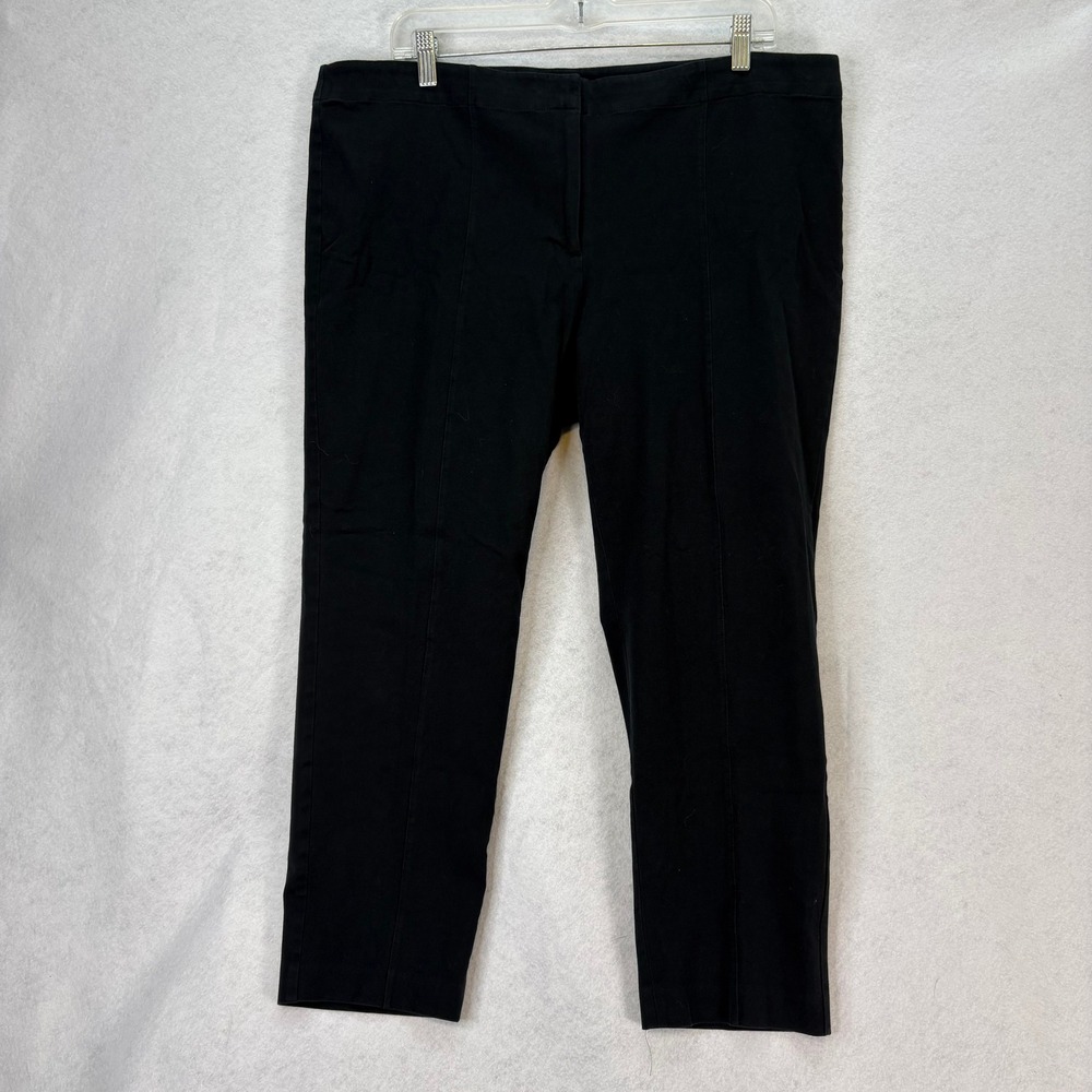 J. Jill Women's Sz 18 Black Premium BiStretch Pants Flat Front Career Casual - Picture 1 of 7
